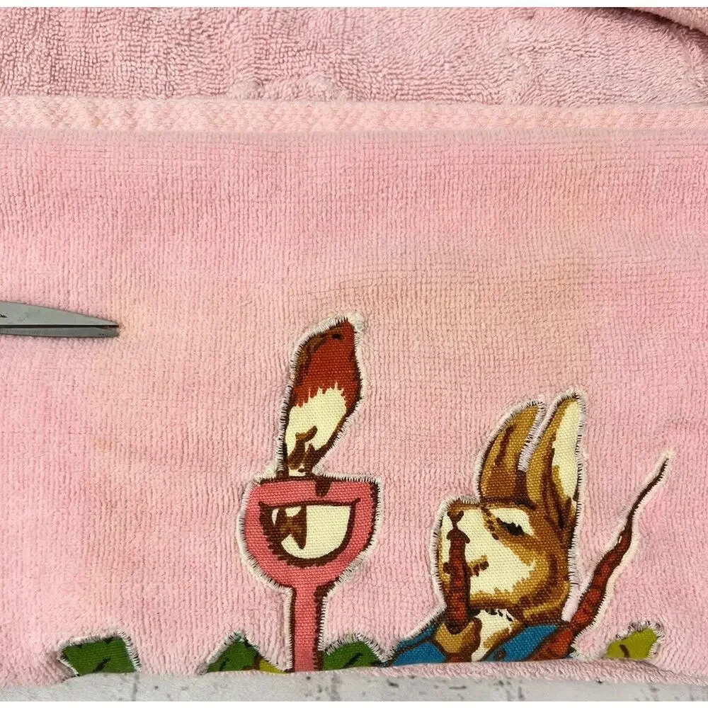 Set 3 Martex Peter Rabbit Pink Vintage Bath Towel Beatrix Potter‎ Naughty Peter